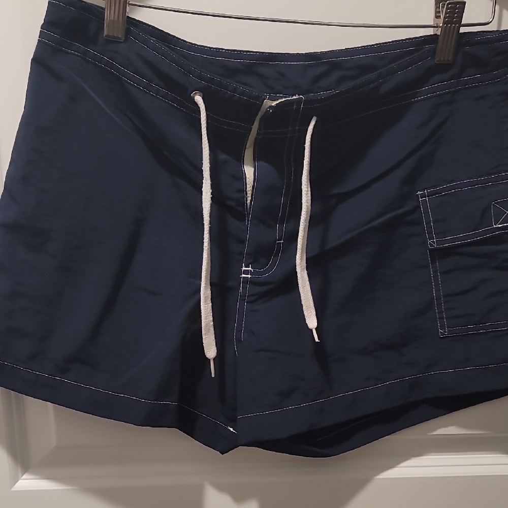 Navy Women's Swim Coverup Shorts